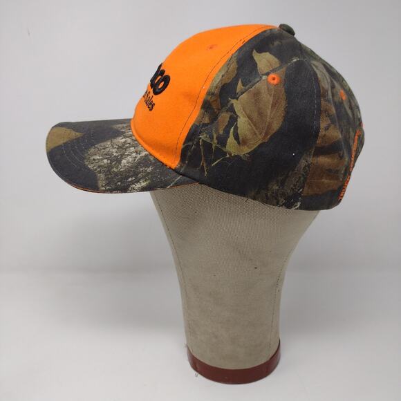 Lindco Equipment Orange & Camo Strapback Hat Embroidered Spell Out Logo - Picture 5 of 12